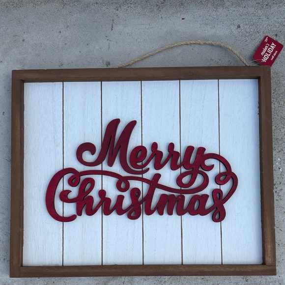 Makers Market Other - Makers Market Red and White Merry Christmas Sign